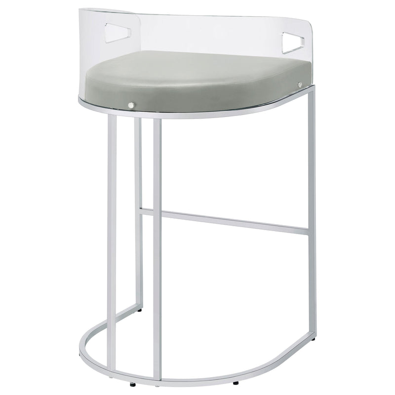 Coaster Furniture Thermosolis 183406 Clear Acrylic Bar Chair - Chrome IMAGE 7