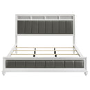 Coaster Furniture Barzini 205891KW Wood California King Panel Bed - White IMAGE 3