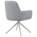 Coaster Furniture Abby 110322 Fabric Upholstered Swivel Dining Arm Chair - Light Grey IMAGE 7