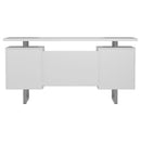  Coaster Furniture Lawtey 803521 60-inch 2-Drawer Computer Desk - White High Gloss IMAGE 8