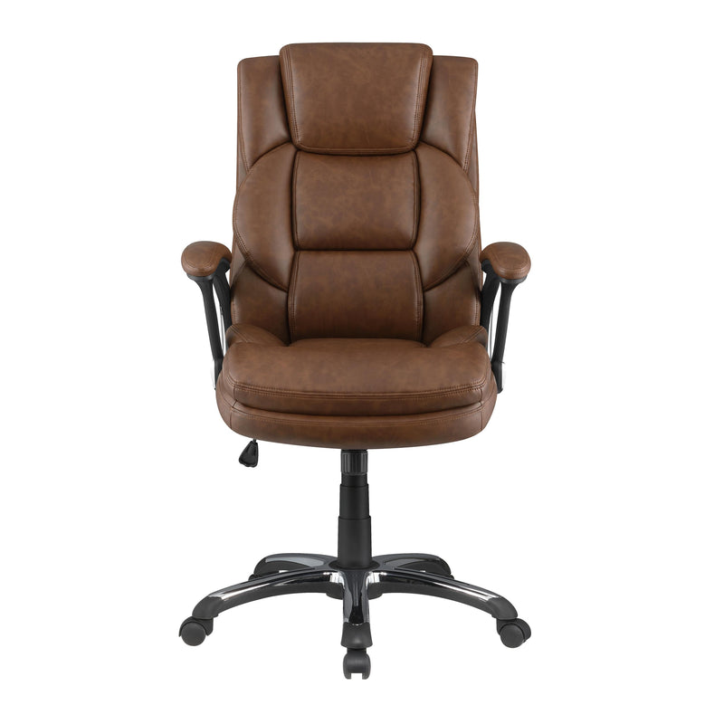 Coaster Furniture Nerris 881184 Upholstered Adjustable Home Office Desk Chair - Brown IMAGE 2
