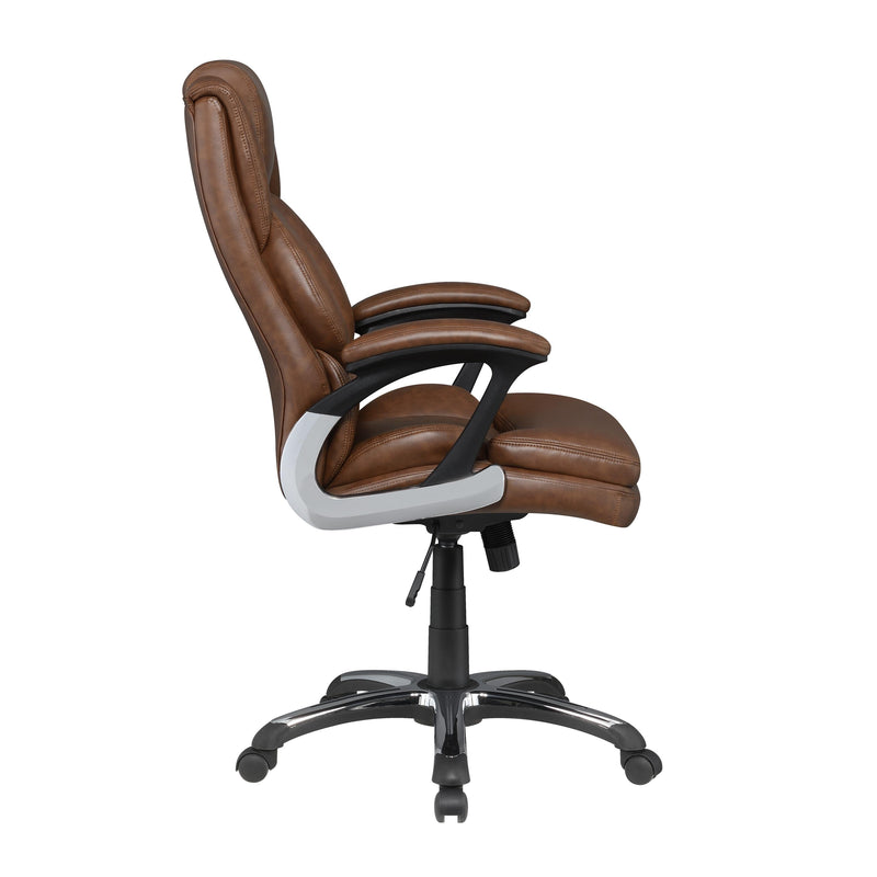 Coaster Furniture Nerris 881184 Upholstered Adjustable Home Office Desk Chair - Brown IMAGE 3