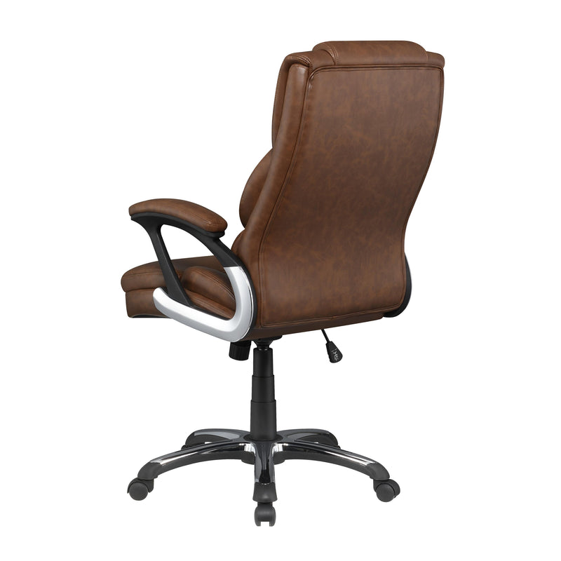 Coaster Furniture Nerris 881184 Upholstered Adjustable Home Office Desk Chair - Brown IMAGE 6