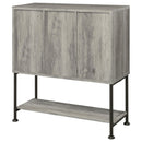 Coaster Furniture Claremont 183038 Sliding Door Home Bar Wine Cabinet - Grey Driftwood IMAGE 8