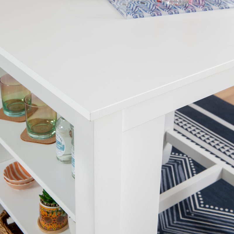 MAUI WHITE CTR HEIGHT SPACE SAVER TABLE 23LD1015CTSS