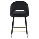 Coaster Furniture Lindsey 193569 Velvet Upholstered Counter Chair - Black IMAGE 6