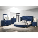 Coaster Furniture Melody 223371KW Upholstered California King Wingback Bed - Pacific Blue IMAGE 3