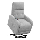 Coaster Furniture Howie 609402P Upholstered Power Lift Massage Chair - Grey IMAGE 1
