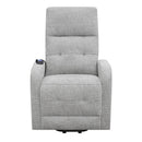 Coaster Furniture Howie 609402P Upholstered Power Lift Massage Chair - Grey IMAGE 3