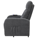 Coaster Furniture Howie 609403P Upholstered Power Lift Massage Chair - Charcoal IMAGE 6