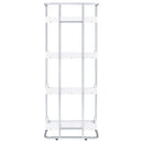 Coaster Furniture Ember 803402 68-inch 4-shelf Bookshelf - White High Gloss and Chrome IMAGE 6