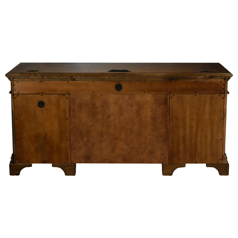 Coaster Furniture Hartshill 881282 66-inch 5-Drawer Credenza Office Desk - Burnish Oak IMAGE 6