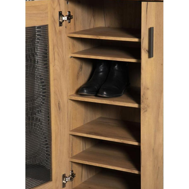Coaster Furniture Bristol 951107 6-shelf Engineered Wood Shoe Cabinet - Golden Oak IMAGE 11