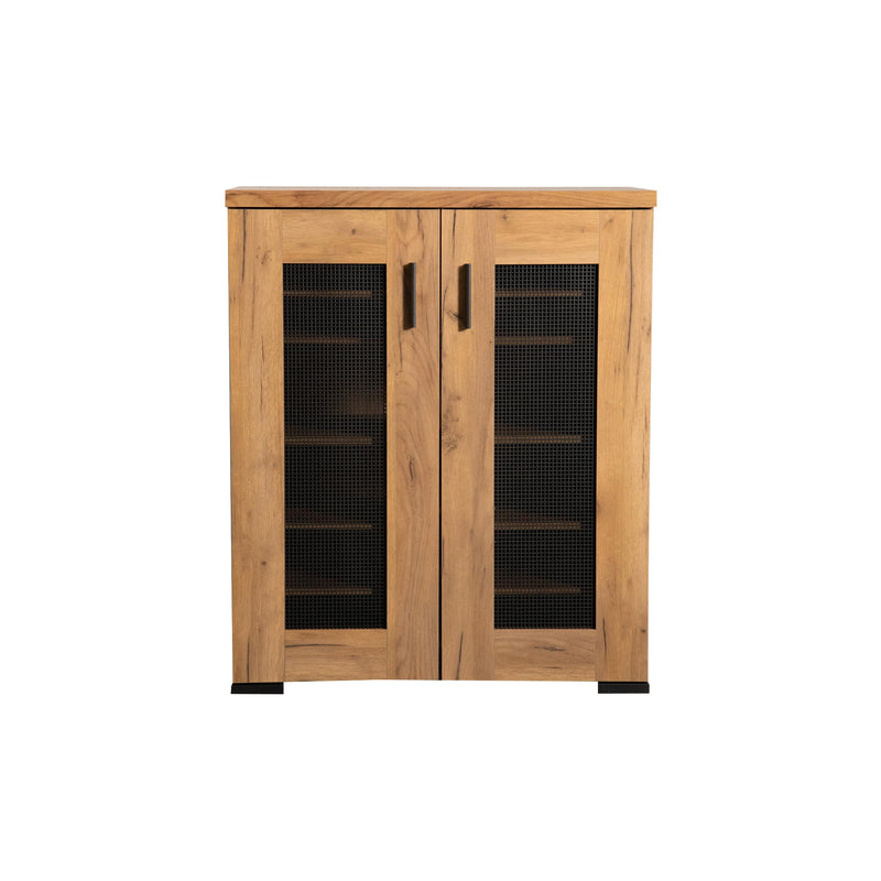 Coaster Furniture Bristol 951107 6-shelf Engineered Wood Shoe Cabinet - Golden Oak IMAGE 1
