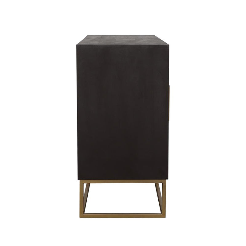 Coaster Furniture Zara 953466 2-door 57" Wood Accent Storage Cabinet - Black Walnut IMAGE 5