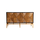 Coaster Furniture Zira 953497 4-door Wood Parquet Storage Accent Cabinet - Brown IMAGE 1