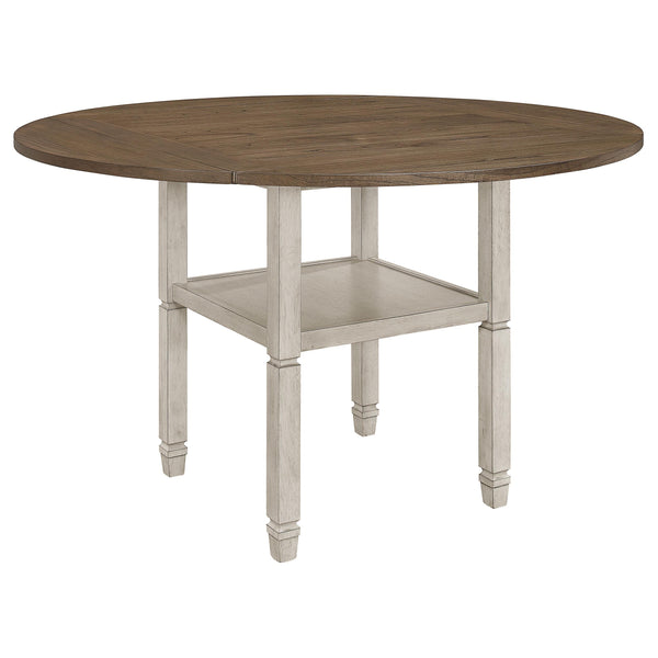 Coaster Furniture Sarasota 192818 60-inch Extension Counter Dining Table - Rustic Cream IMAGE 1