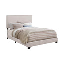 Coaster Furniture Boyd 350051KW Upholstered California King Panel Bed - Ivory IMAGE 1