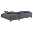 Coaster Furniture Persia 508857 Upholstered Track Arm Sectional Sofa - Grey IMAGE 3