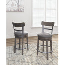 Signature Design by Ashley Caitbrook D388-224 Upholstered Swivel Barstool IMAGE 5