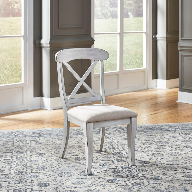  Liberty Furniture Industries Inc. Ocean Isle 303W-C3001S Upholstered X Back Side Chair IMAGE 7