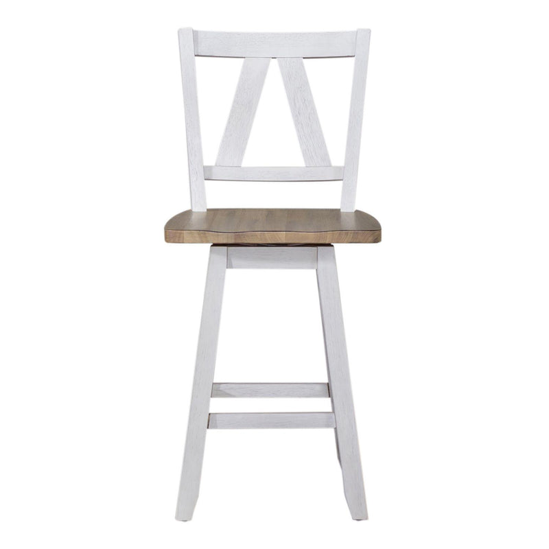  Liberty Furniture Industries Inc. Lindsey Farm 62WH-B250324 Counter Height Swivel Chair IMAGE 1