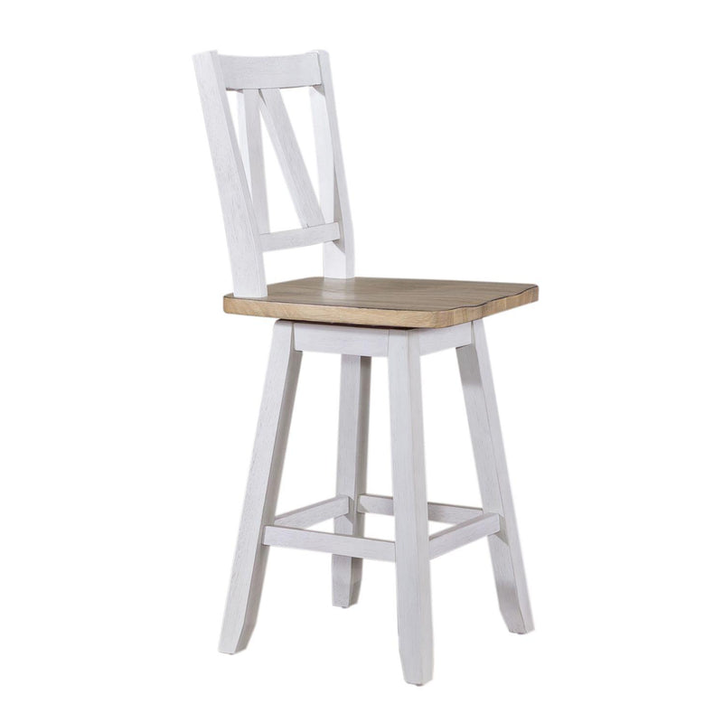  Liberty Furniture Industries Inc. Lindsey Farm 62WH-B250324 Counter Height Swivel Chair IMAGE 2