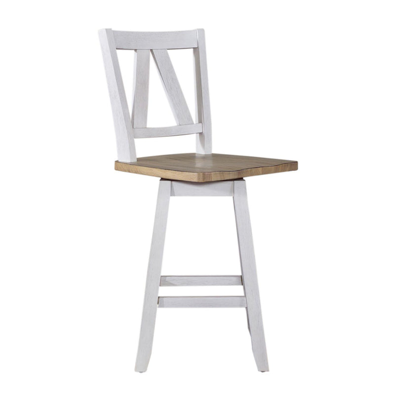  Liberty Furniture Industries Inc. Lindsey Farm 62WH-B250324 Counter Height Swivel Chair IMAGE 3
