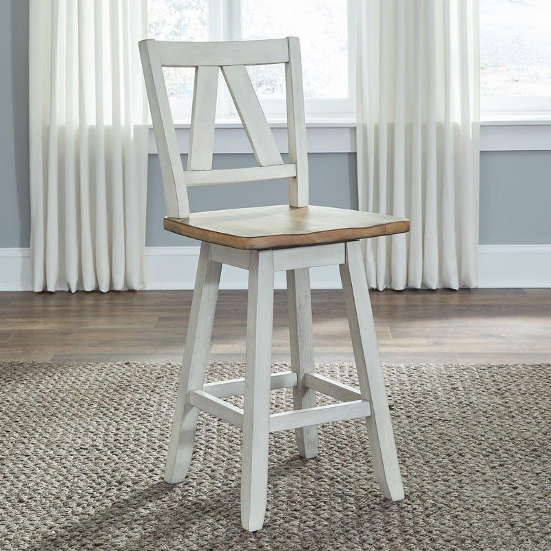  Liberty Furniture Industries Inc. Lindsey Farm 62WH-B250324 Counter Height Swivel Chair IMAGE 8