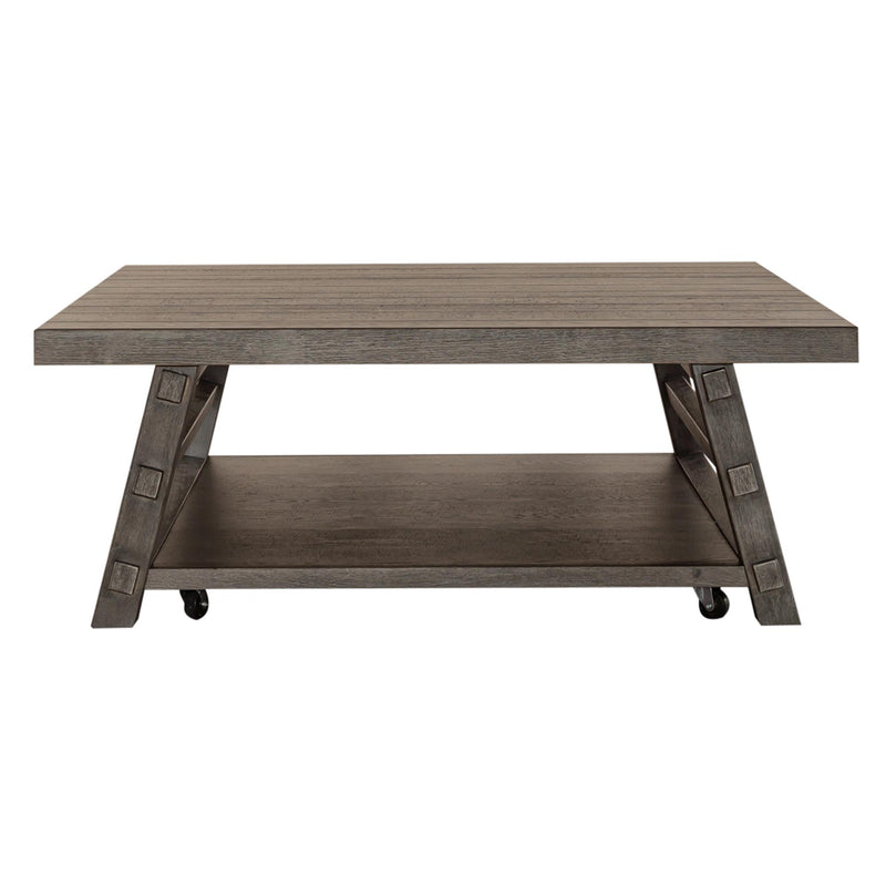  Liberty Furniture Industries Inc. Modern Farmhouse 406-OT1014 Oversized Square Cocktail Table IMAGE 2