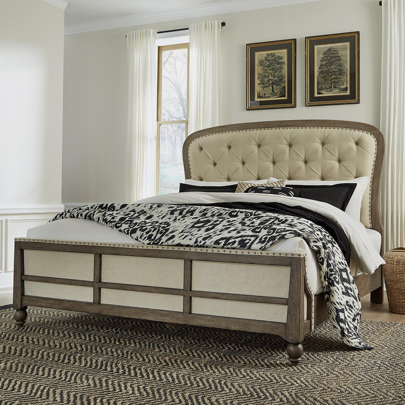  Liberty Furniture Industries Inc. Americana Farmhouse 615-BR-QSH Queen Shelter Bed IMAGE 1