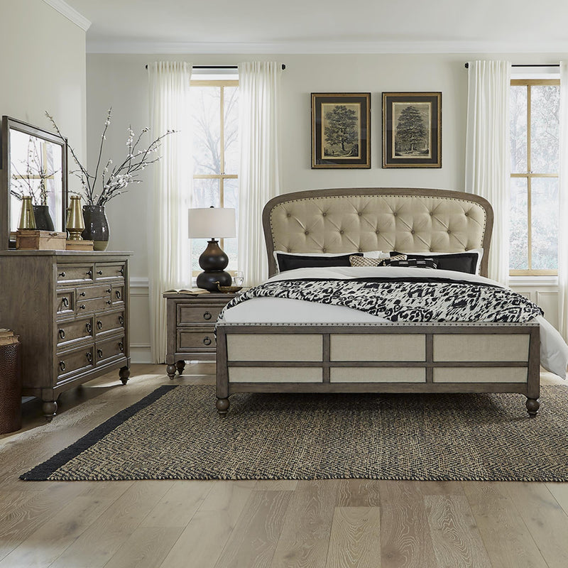  Liberty Furniture Industries Inc. Americana Farmhouse 615-BR-QSH Queen Shelter Bed IMAGE 5