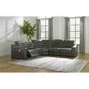 Signature Design by Ashley Center Line U63404S3 5 pc Power Reclining Sectional IMAGE 3