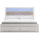 Signature Design by Ashley Altyra B2640B30 King Upholstered Bookcase Bed with Storage IMAGE 2