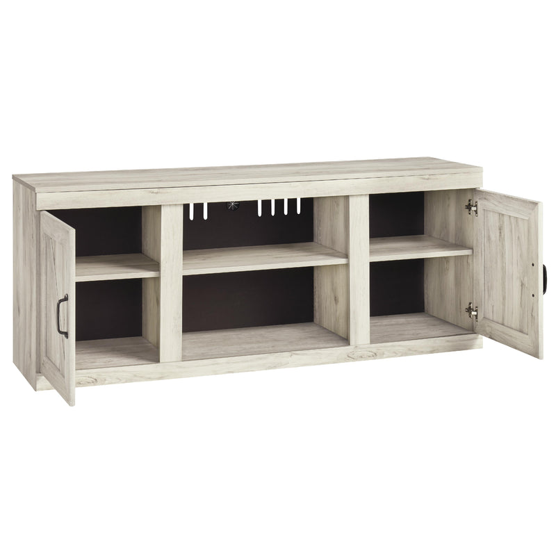  Signature Design by Ashley Bellaby EW0331-268 Large TV Stand with Fireplace Option IMAGE 2