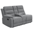 Coaster Furniture David 609620 Upholstered Reclining Sectional Sofa - Smoke IMAGE 4