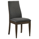 Coaster Furniture Wes 115272 Upholstered Dining Side Chair - Dark Walnut IMAGE 1