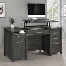  Coaster Furniture Dylan 801576 60-inch 4-Drawer Lift Top Office Desk - Weathered Grey IMAGE 10