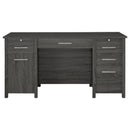  Coaster Furniture Dylan 801576 60-inch 4-Drawer Lift Top Office Desk - Weathered Grey IMAGE 3
