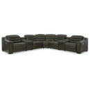Signature Design by Ashley Center Line U63404S7 7 pc Power Reclining Sectional IMAGE 1