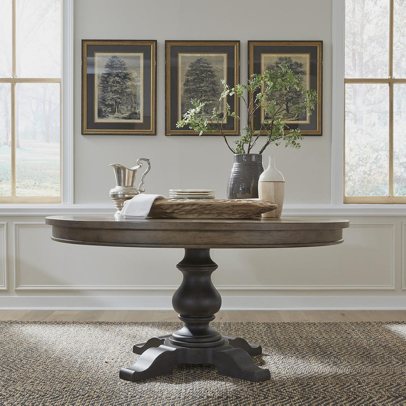  Liberty Furniture Industries Inc. Americana Farmhouse 615-DR-OPED Opt Pedestal Table IMAGE 1