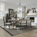  Liberty Furniture Industries Inc. Americana Farmhouse 615-C6501B-B Uph Shelter Dining Bench- Black IMAGE 3