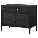 Coaster Furniture Sadler 951761 2-Drawer Metal Accent Storage Cabinet - Matte Black IMAGE 7
