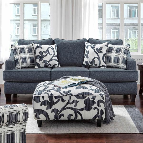 Fusion Furniture Truth or Dare Fabric Sofabed 2334 TRUTH OR DARE NAVY IMAGE 1