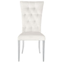 Coaster Furniture Kerwin 111102 Velvet Upholstered Dining Side Chair - White IMAGE 2