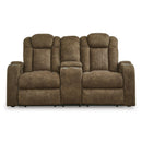 Signature Design by Ashley Wolfridge 6070318 Power Reclining Loveseat with Console and Adjustable Headrest IMAGE 3