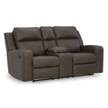 Signature Design by Ashley Lavenhorne 6330694 Double Reclining Loveseat with Console IMAGE 1