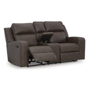 Signature Design by Ashley Lavenhorne 6330694 Double Reclining Loveseat with Console IMAGE 2