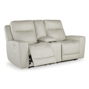 Signature Design by Ashley Mindanao U5950518 Power Reclining Loveseat with Console and Adjustable Headrest IMAGE 2