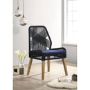 Coaster Furniture Nakia 110034 Woven Rope Dining Side Chairs - Dark Navy IMAGE 8